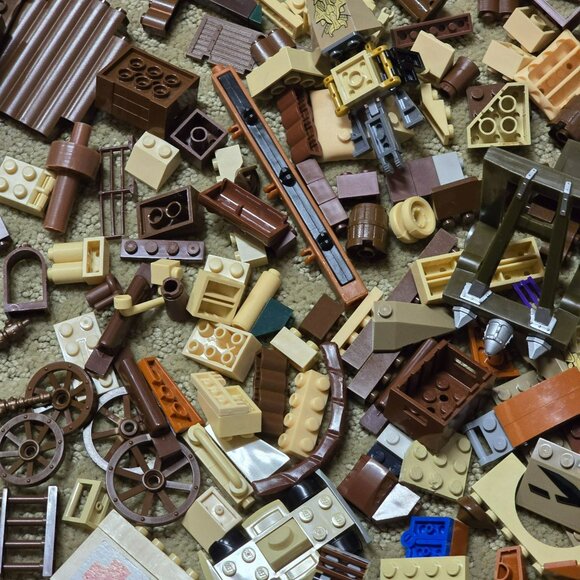 Lego and Compatible with Lego Building Blocks Tools Brown Tan Lot GA156 - Picture 7 of 9